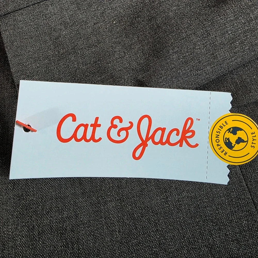 Cat & Jack Boys Gray Suit Jacket Blazer Size 8 NWT Formal Wedding School Dressy
